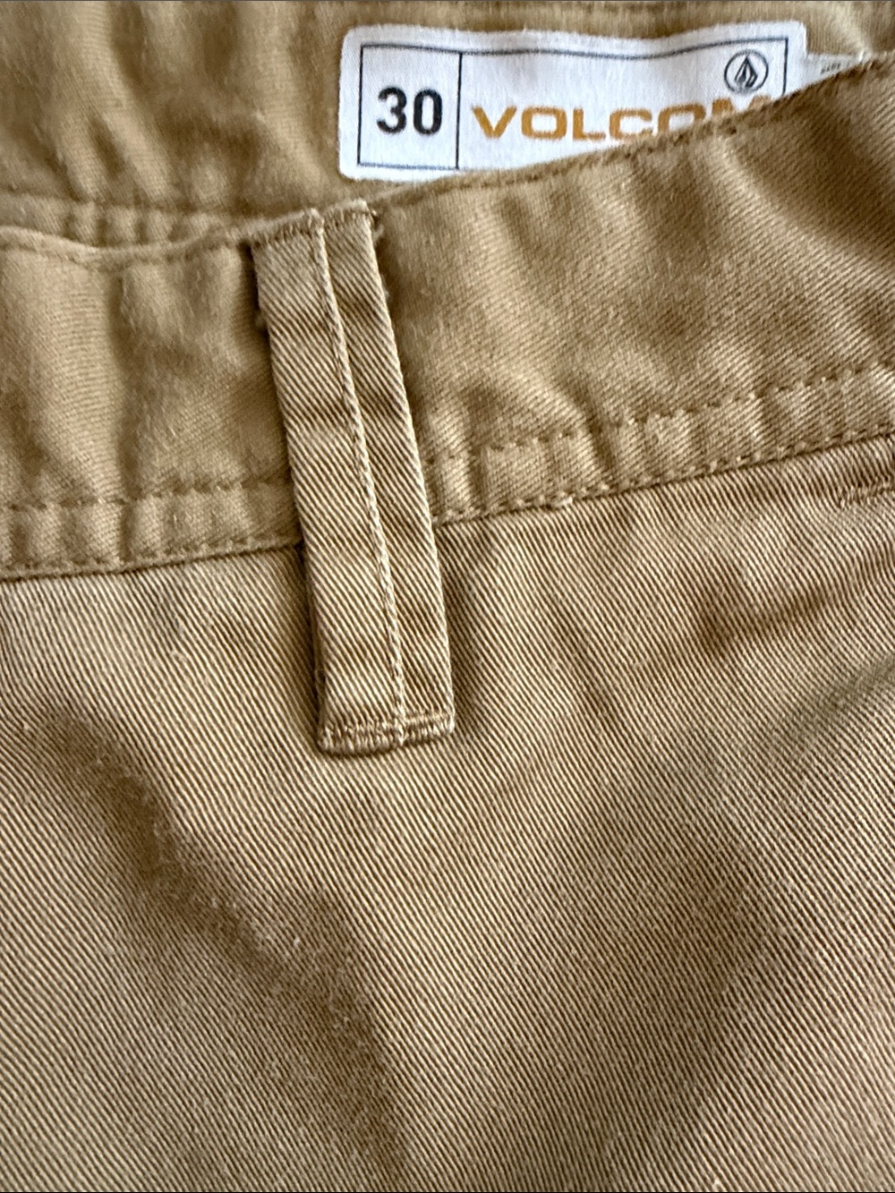 Volcom Men's Olive Flat Front Chino Shorts - Picture 2 of 6